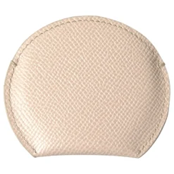 Toilettasker^Dolce & Gabbana Læder Rundt Logo Håndspejlsholder Beige