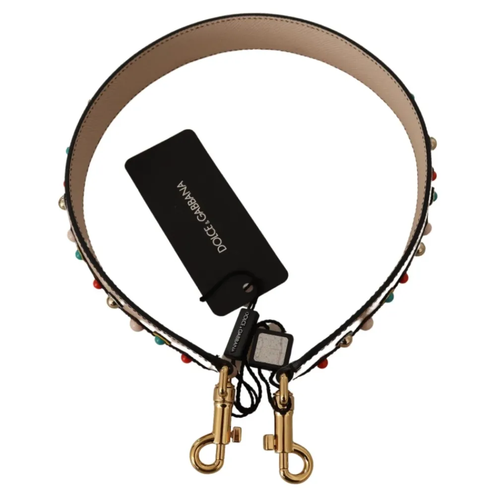 Tilbehør Til Tasker^Dolce & Gabbana Rød Acryl Læder Håndtaskerem Beige