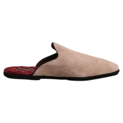 Hjemmesko^Dolce & Gabbana Ruskind Læder Slides Flade Sko Beige