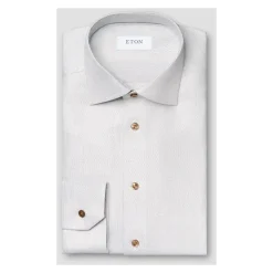 Skjorter^Eton Semi Solid Twill Slim Fit Skjorte Beige