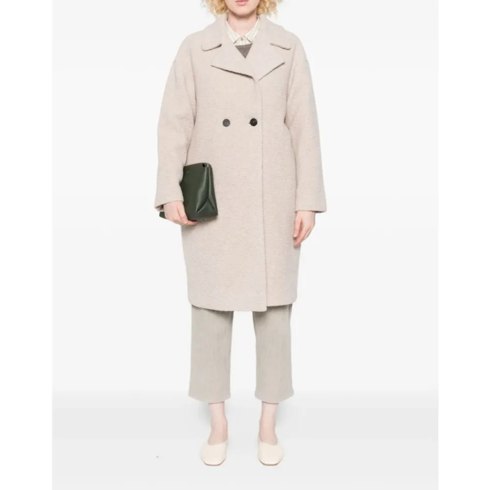 Frakker^Harris Wharf London Beige Uldfrakke AW25 Grå