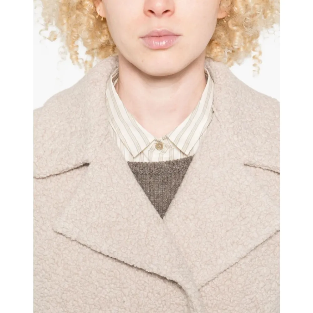 Frakker^Harris Wharf London Beige Uldfrakke AW25 Grå