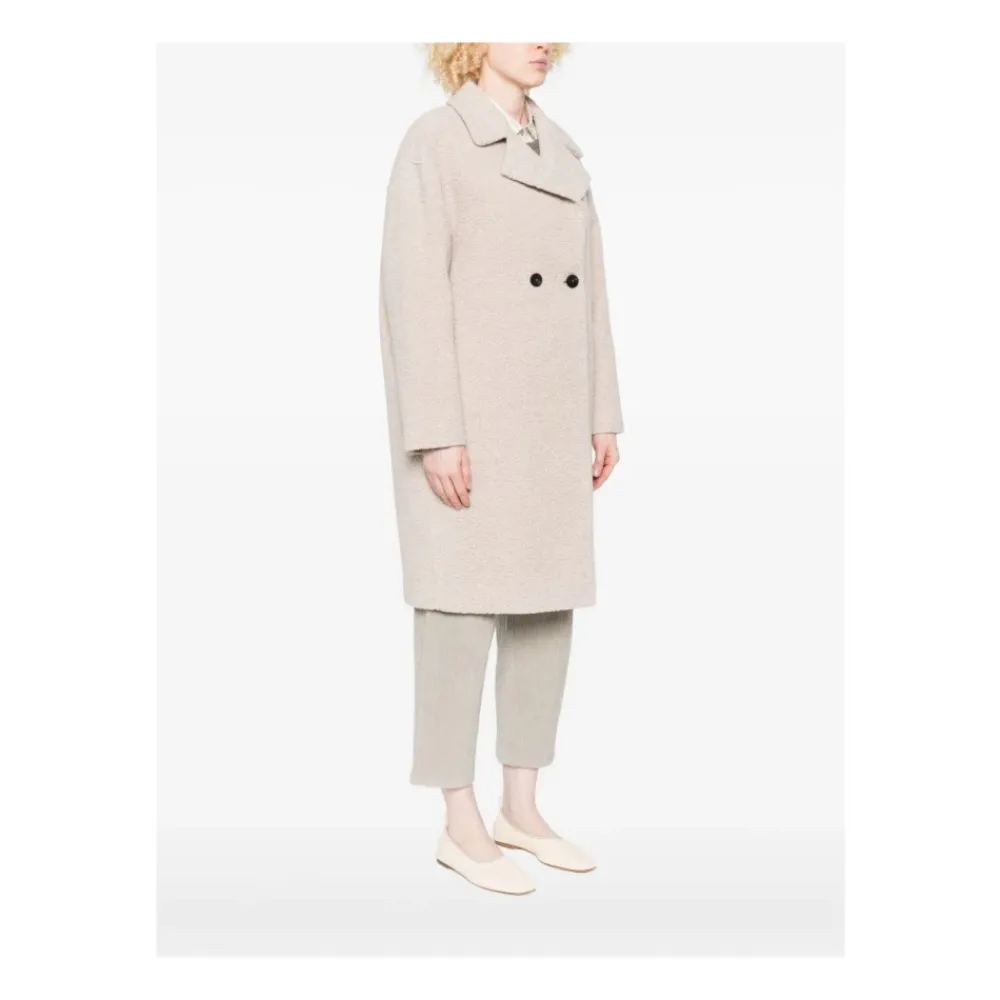 Frakker^Harris Wharf London Beige Uldfrakke AW25 Grå