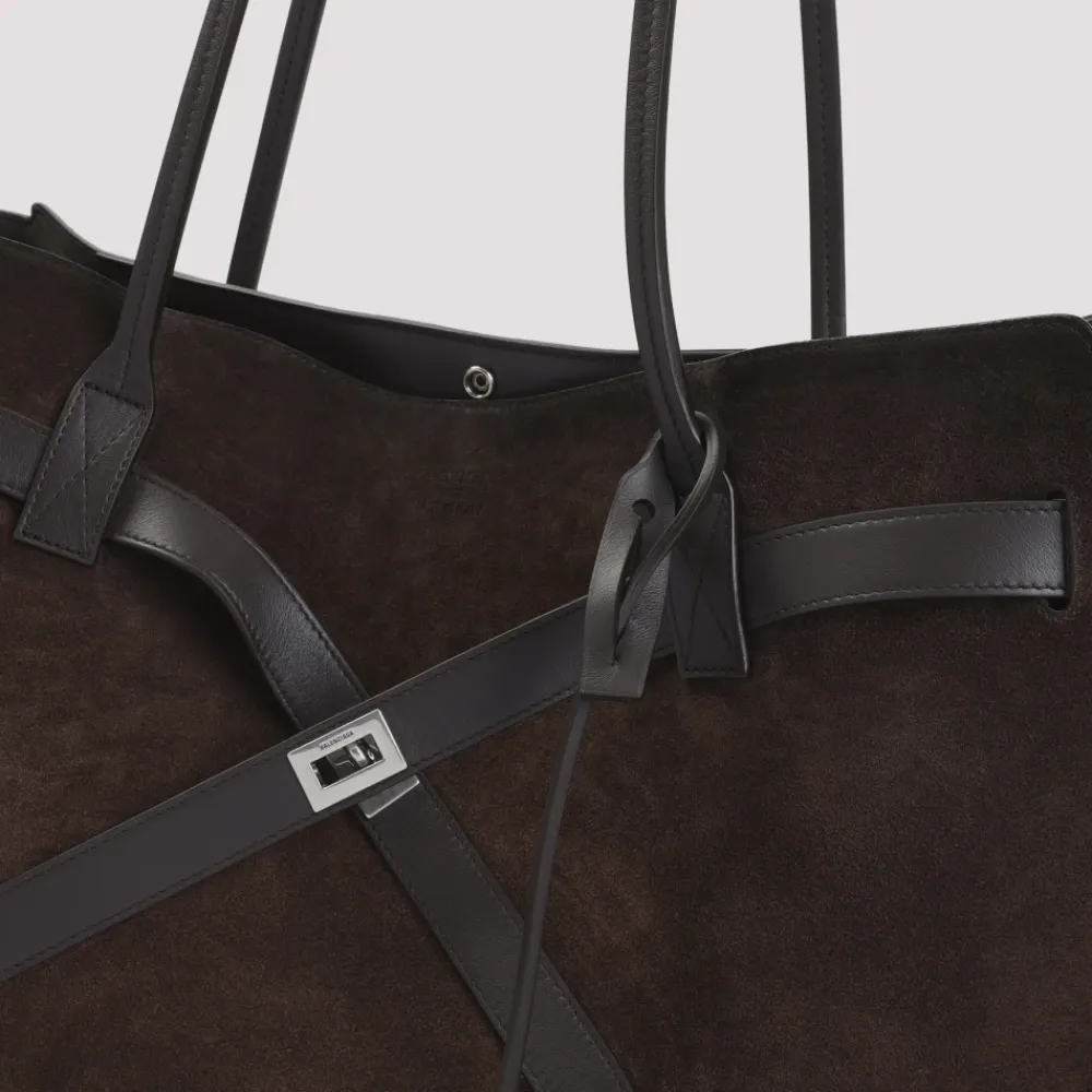 Indkøbstasker<Balenciaga Bel Air Tote Bag Large Brun