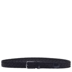 Bælter^Baldinini Belt in blue woven leather Blå