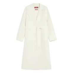 Frakker<Max Mara Studio Belted Coat Hvid