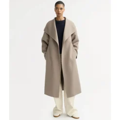 Frakker<Soft Goat Belted Coat Beige