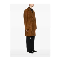 Frakker^Salvatore Santoro Belted Double-Breasted Coat Brun