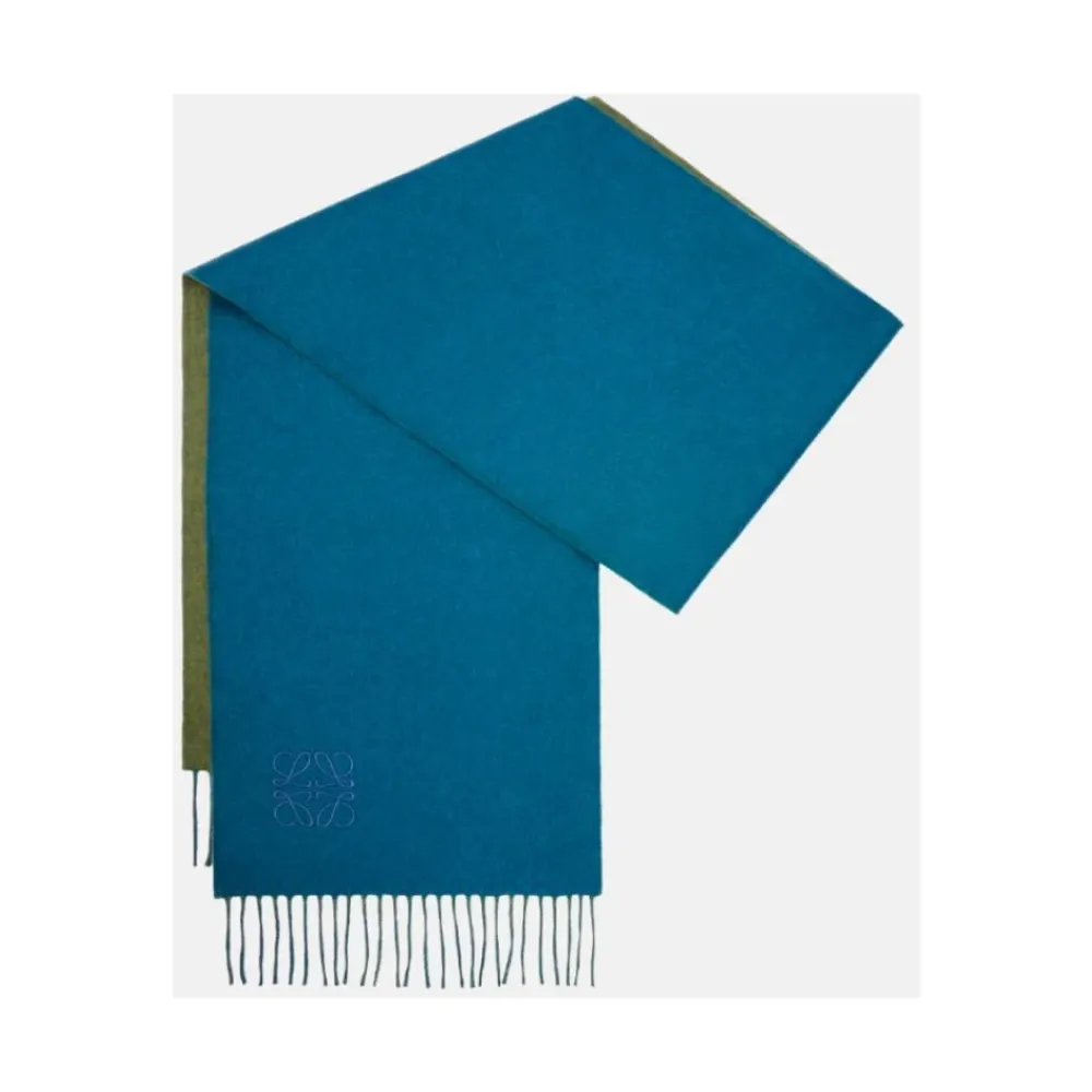 Tørklæder^Loewe Bicolour Anagram Scarf Grøn