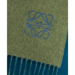 Tørklæder^Loewe Bicolour Anagram Scarf Grøn