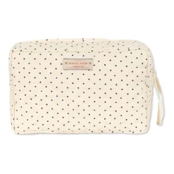 Tasker|Toilettasker^Konges Sløjd Big Toiletry Bag - Estate Dot Beige