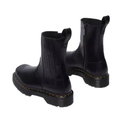 Chelsea Boots^Dr. Martens Bikerstøvler med metalliske detaljer Sort