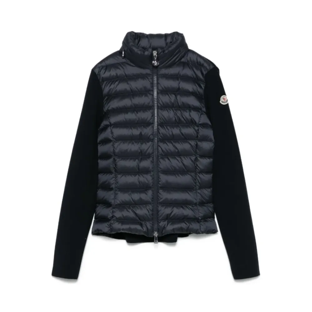 Jakker<Moncler Bi-Material Dunjakke Blå
