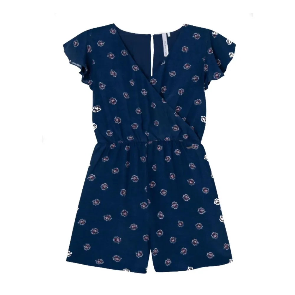 Jumpsuits<Pepe Jeans Blomstret Kortærmet Bluse Blå