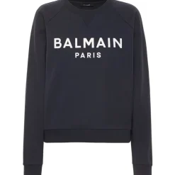 Sweatshirts^Balmain bomuldssweater med logotryk Blå