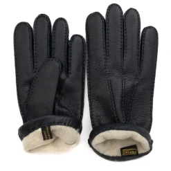 Handsker<Restelli Guanti Cashmere Foret Hjortehandsker Blå