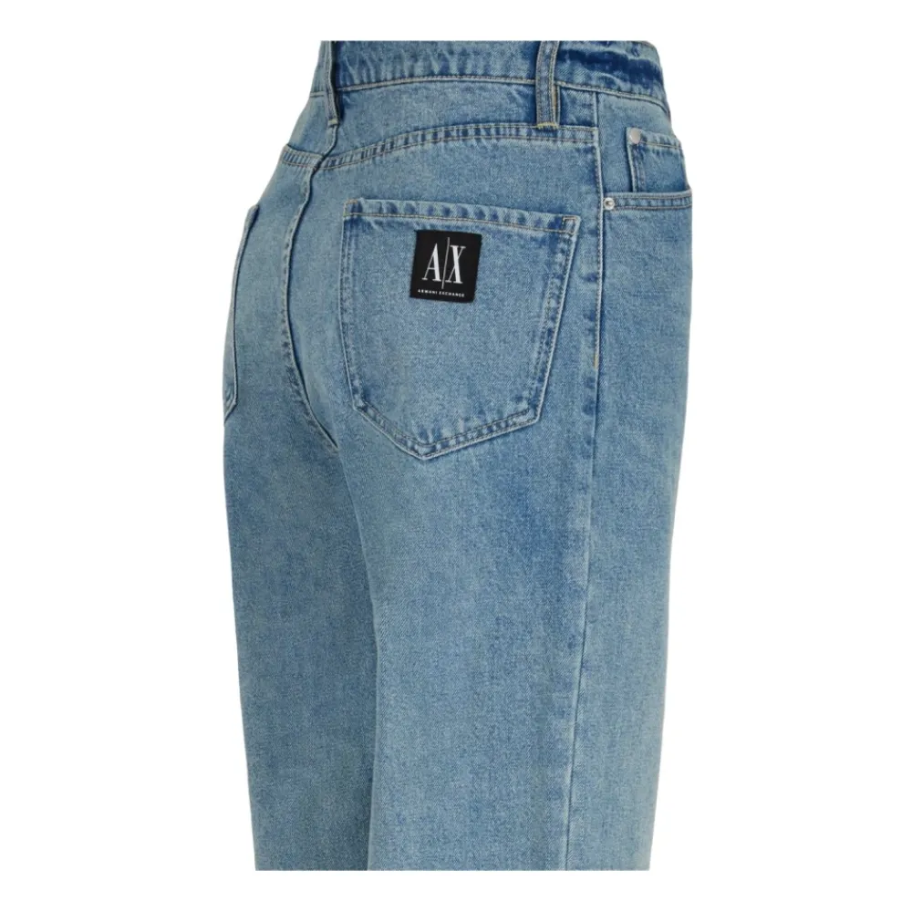 Jeans^Armani Exchange Denim Jeans med Logo Detaljer Blå