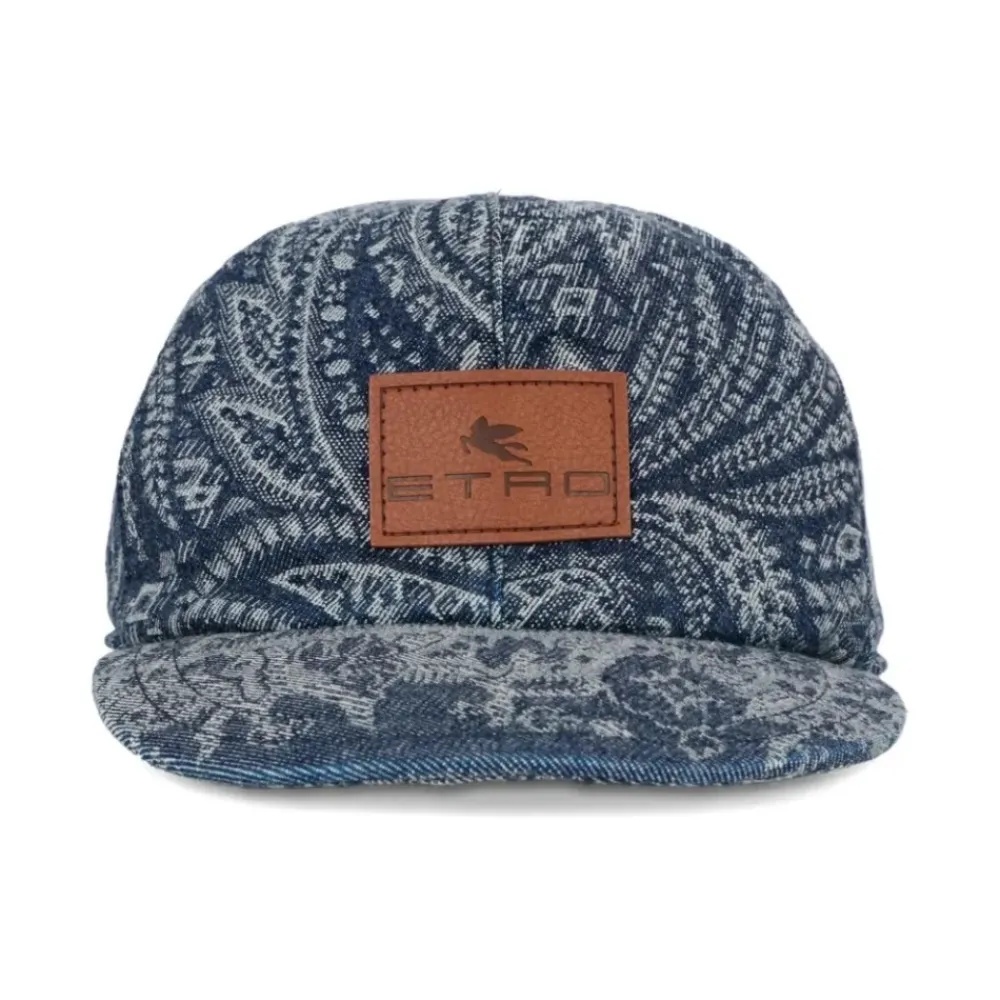 Huer & Kasketter<Etro Jacquard Paisley Baseball Cap Blå