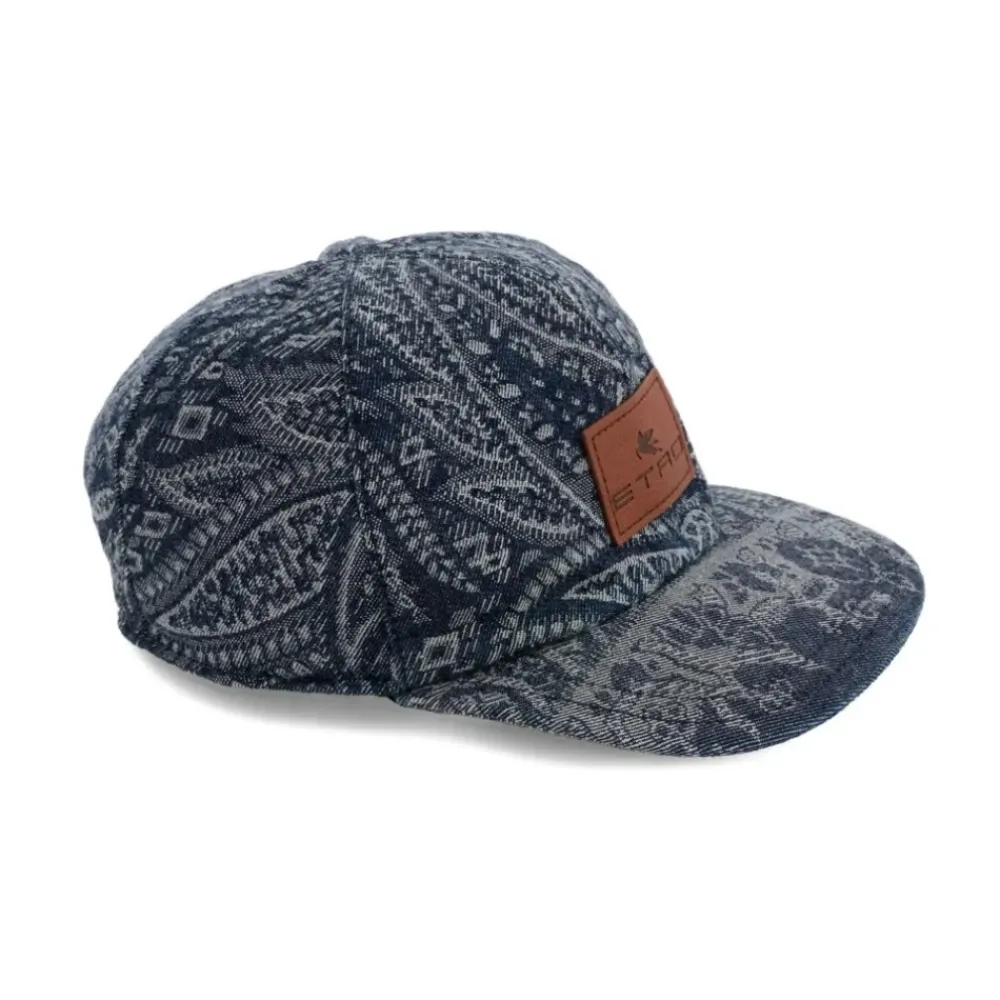 Huer & Kasketter<Etro Jacquard Paisley Baseball Cap Blå