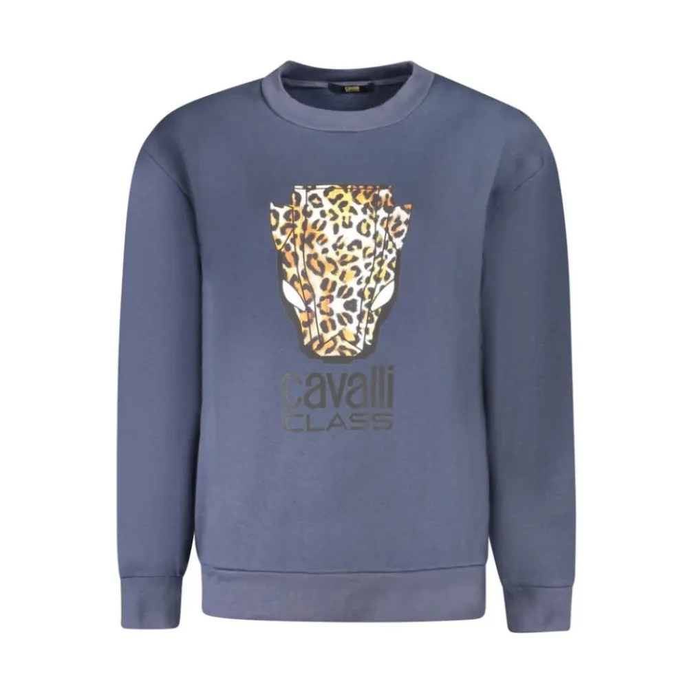 Sweatshirts<Cavalli Class Kvinder Sweater Langærmet Blå