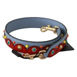 Tilbehør Til Tasker<Dolce & Gabbana Læder Skulderrem Tilbehør Blå