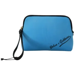 Toilettasker<Dolce & Gabbana Logo Print Håndtaske Leopard Print Toilettaske Blå
