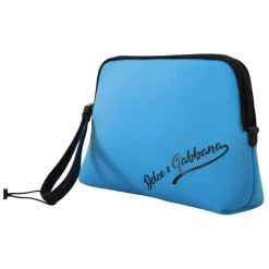 Toilettasker<Dolce & Gabbana Logo Print Håndtaske Leopard Print Toilettaske Blå