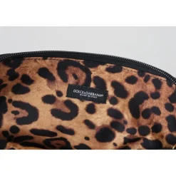 Toilettasker<Dolce & Gabbana Logo Print Håndtaske Leopard Print Toilettaske Blå