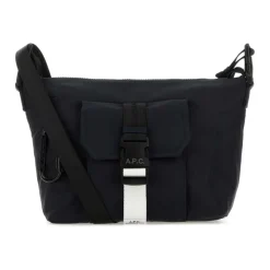 Tasker<A.P.C. Nylon Crossbody Taske Blå