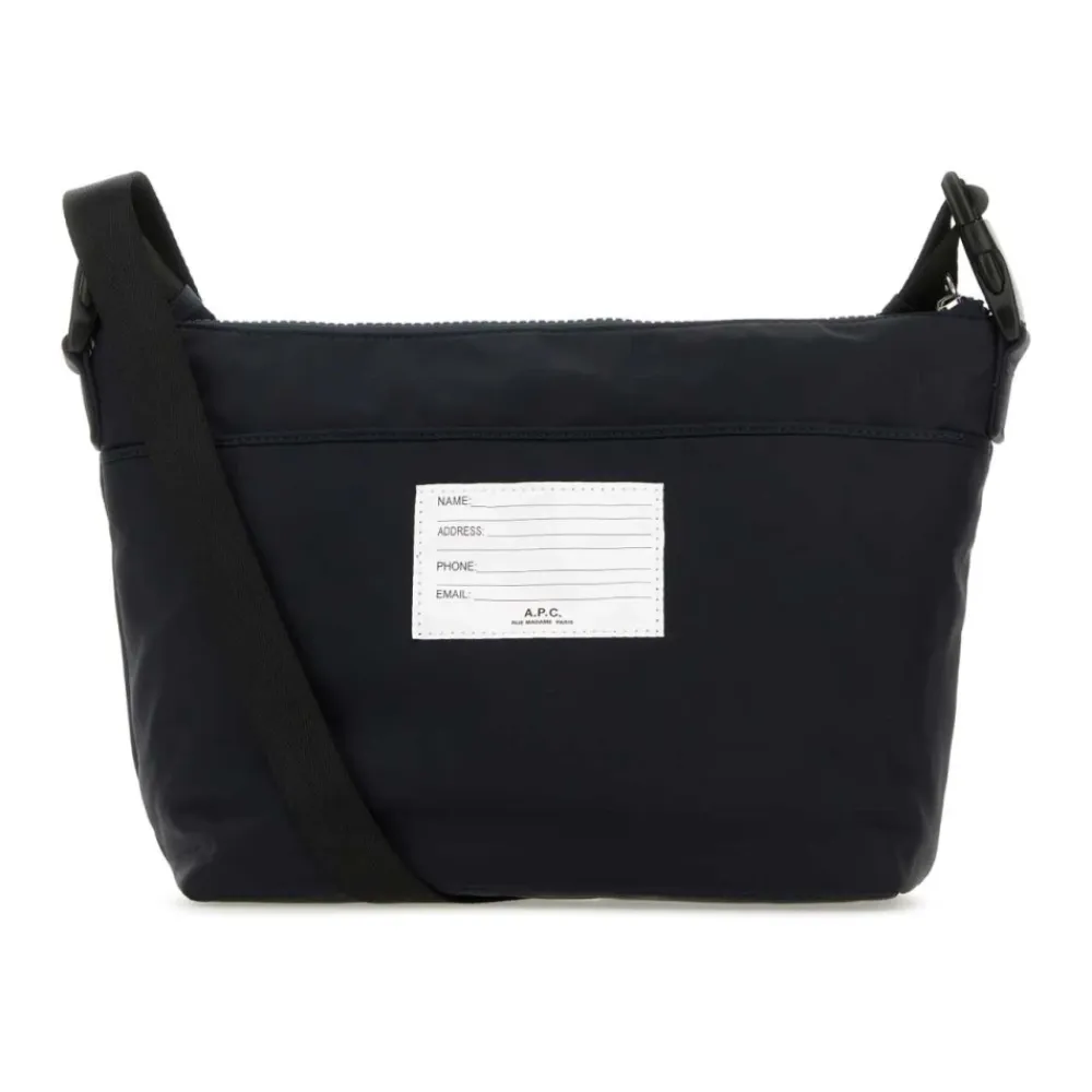Tasker<A.P.C. Nylon Crossbody Taske Blå