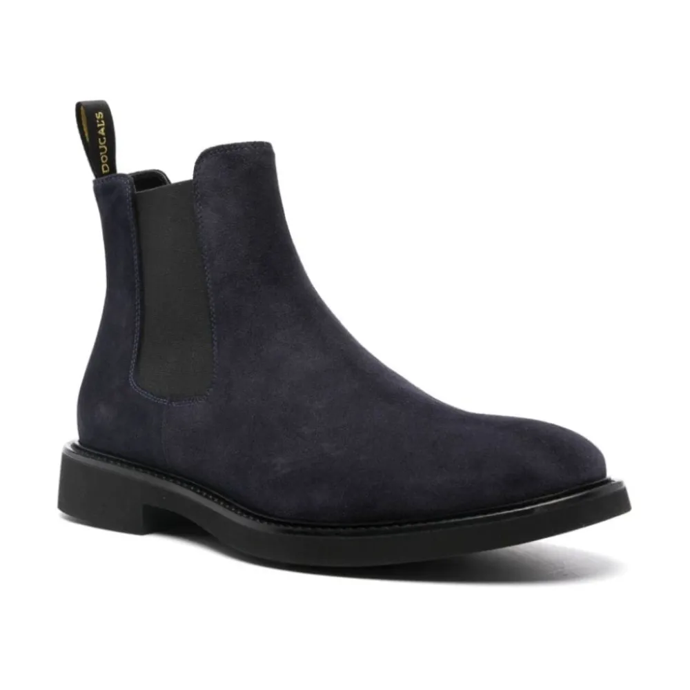 Chelsea Boots^Doucal's Ruskind Almond Tå Støvler Blå