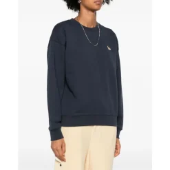 Sweatshirts^Maison Kitsuné Ræv Detalje Crew Neck Sweater Blå