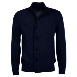 Strik^Barbour Sweater med Alcantara Patch Detaljer Blå