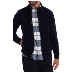 Strik^Barbour Sweater med Alcantara Patch Detaljer Blå