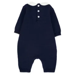 Jumpsuits^Little Bear uld heldragt med Peter Pan-krave Blå
