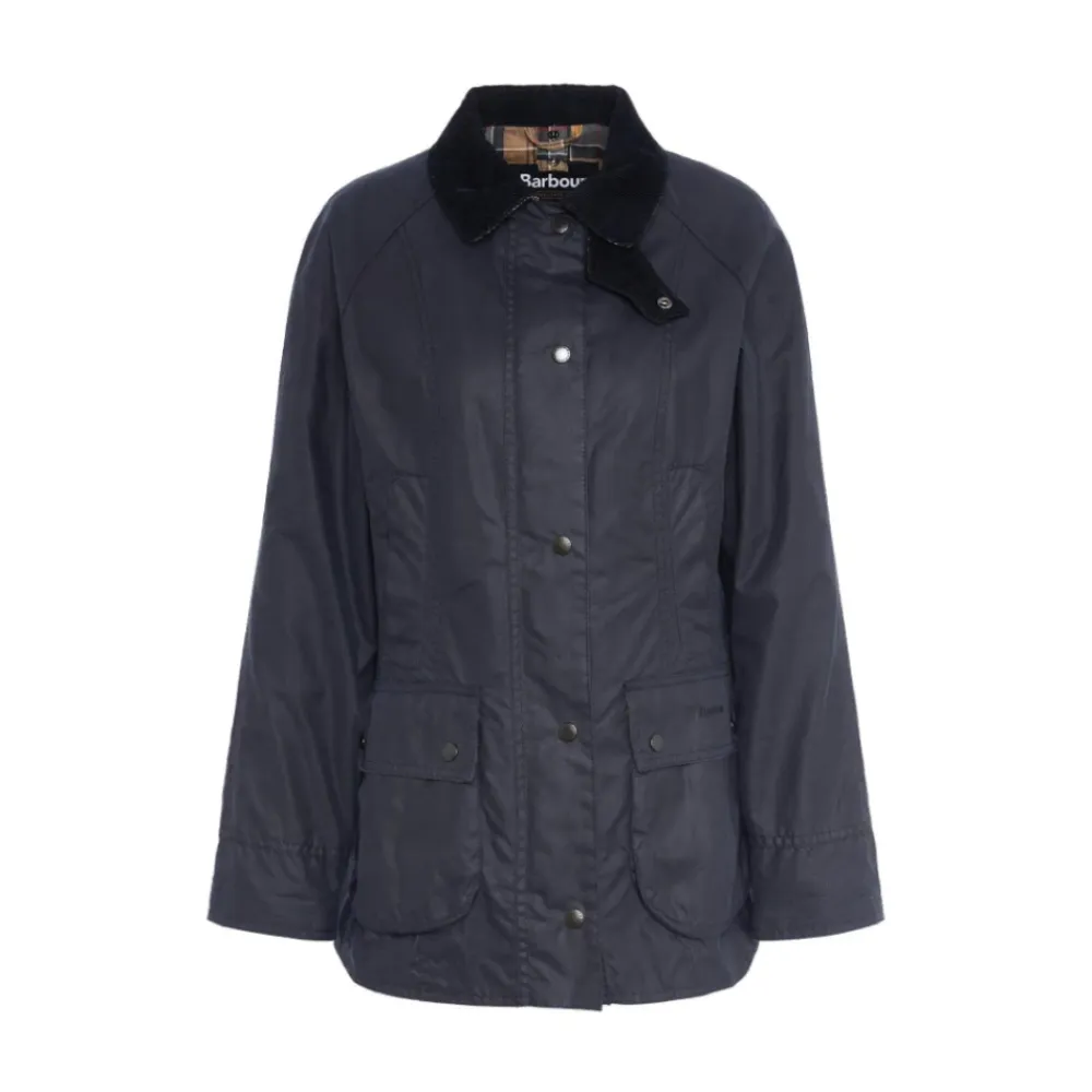 Jakker^Barbour voksjakke med corduroy krave Blå