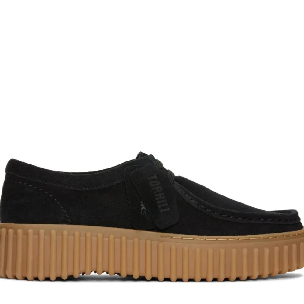 Snøresko^Clarks Black Bee fritidssneakers Sort