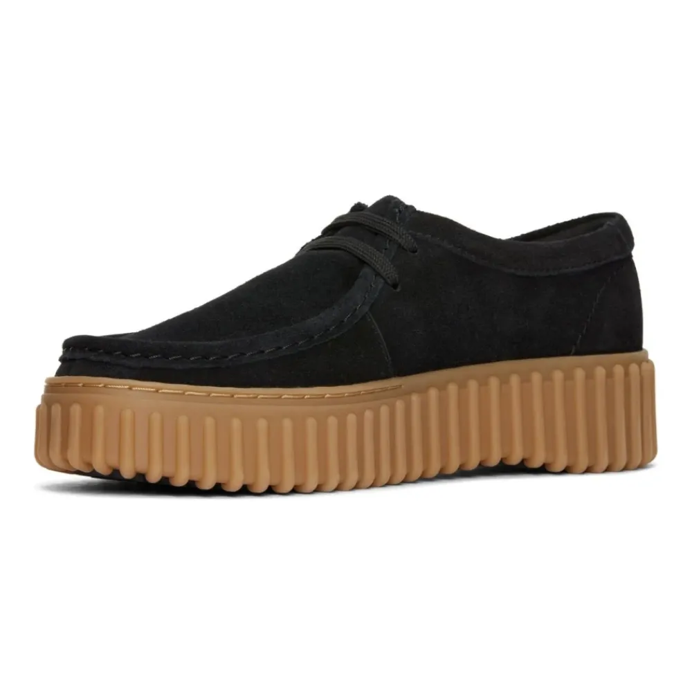 Snøresko^Clarks Black Bee fritidssneakers Sort