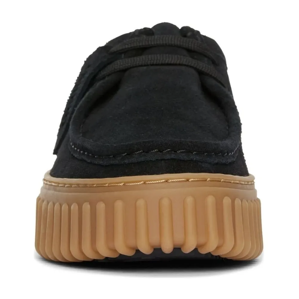 Snøresko^Clarks Black Bee fritidssneakers Sort