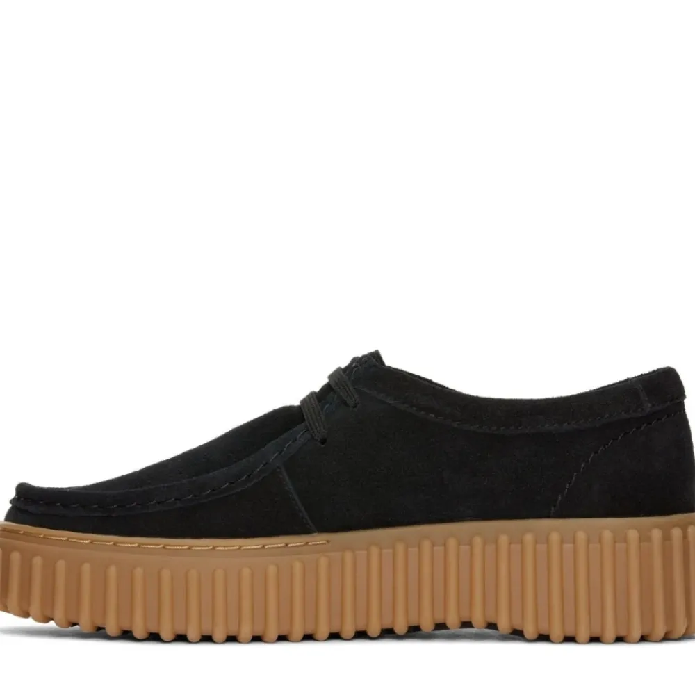 Snøresko^Clarks Black Bee fritidssneakers Sort