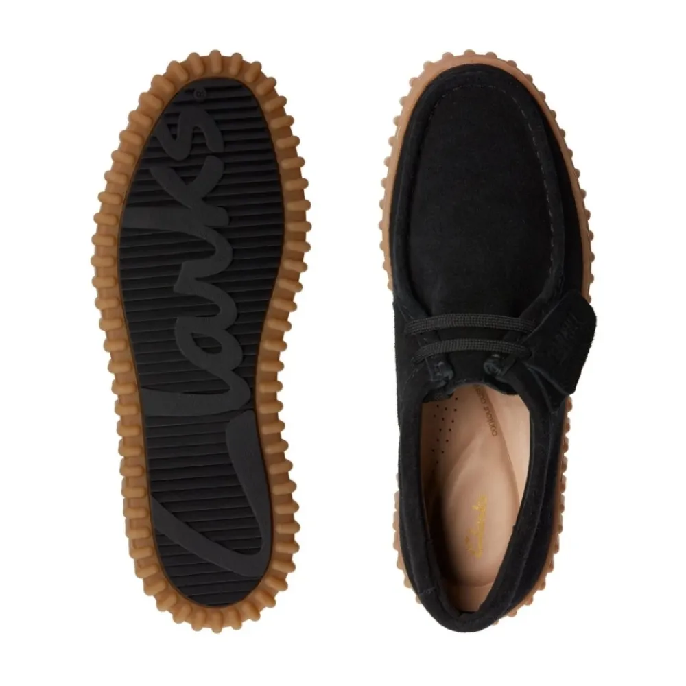 Snøresko^Clarks Black Bee fritidssneakers Sort