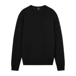 Sweatshirts^Paul & Shark Black Logo Badge Sweater Sort