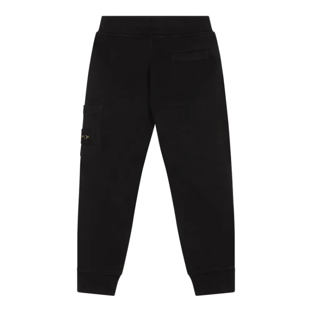 Underdele^Stone Island Black Logo Patch Trousers Sort