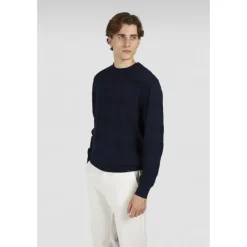 Strik<Paul & Shark Blød Cool Touch Crewneck Sweater Blå