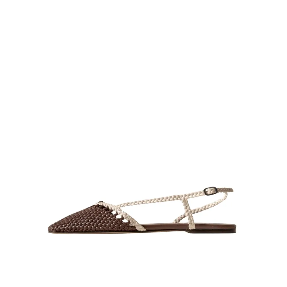 Ballerina Sko<Hereu Blød Lammeskinds Sandal Brun