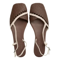 Ballerina Sko<Hereu Blød Lammeskinds Sandal Brun