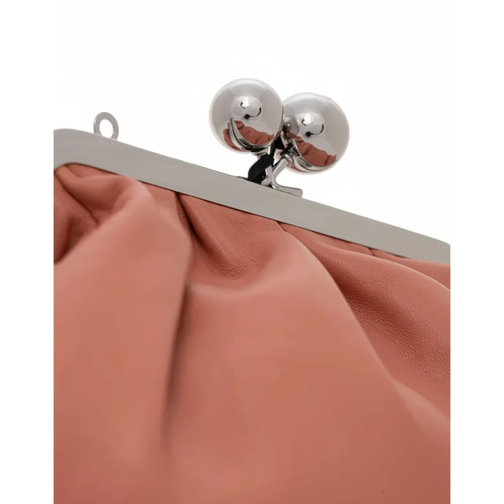 Clutch^Weekend Max Mara Blød læder skuldertaske med kæde Pink