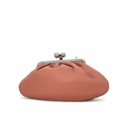 Clutch^Weekend Max Mara Blød læder skuldertaske med kæde Pink