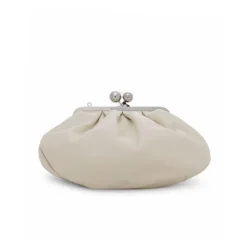 Clutch^Weekend Max Mara Blød læder skuldertaske med kæde Hvid