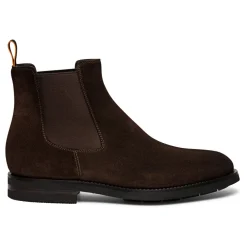 Chelsea Boots|Støvler^Santoni Blød ruskind Chelsea støvle Brun